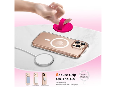Magnetische Telefon Ring Griffhalter Silikon Fingerschleife Neon Rosa
