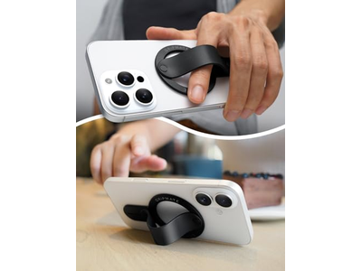 Magnetischer Ringhalter für Kompatible Smartphones Schwarz