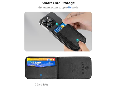 Magnetische Geldbörse mit Meinem 8-Karten-Halter Rfid Blocking Black Finden