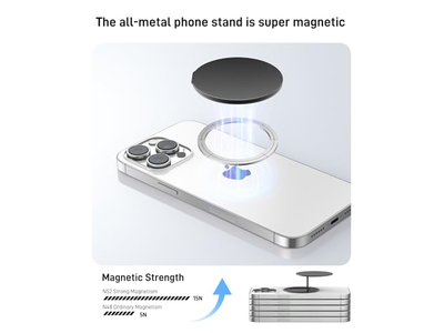 Beidseitiger Magnetischer Telefonringhalter mit Kickstand und Griff