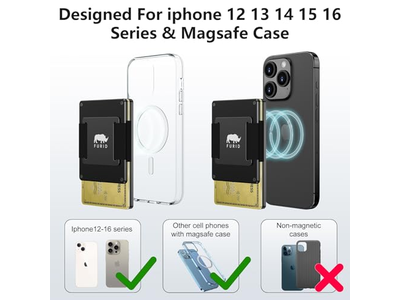 Magnetkarten-Brieftasche mit Geldträger für iPhone-Serie Minimalistisch Des