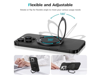 Magnetischer Handygriff und Ständer mit 360 Grad Rotation für Smartphones