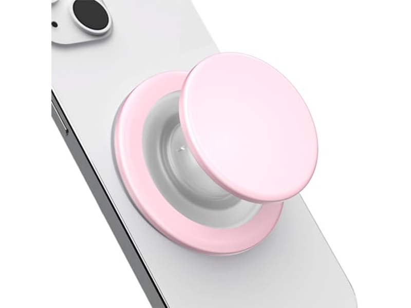 Magnetische Handygriffhalterung mit Klappbarem Ständer Transparent Rosa