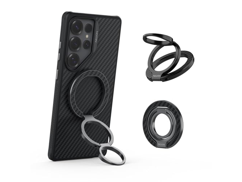 Magnetischer Telefongriffringständer mit Abnehmbarer Halterung und Adapter 360grad