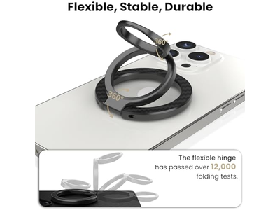Magnetischer Telefongriffringständer mit Abnehmbarer Halterung und Adapter 360grad