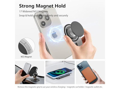Magnetischer Handygriff mit Erweiterbarem Kickstand Kompatibel mit MagSafe