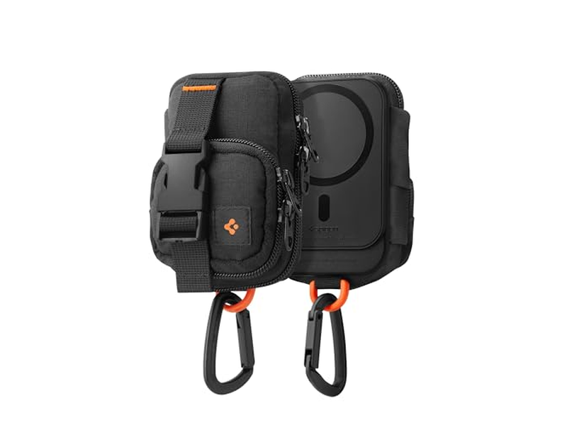 Magnettasche Organizer für Ssd und Kartenspeicher mit Clip - Schwarz