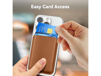 Magnetische Rfid Leder Kartenhalter für iPhone Stick-On Zubehör Br