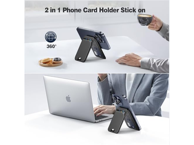 Magnetische Brieftasche für Handy Verstellbare Lederkartenhalter und Ständer
