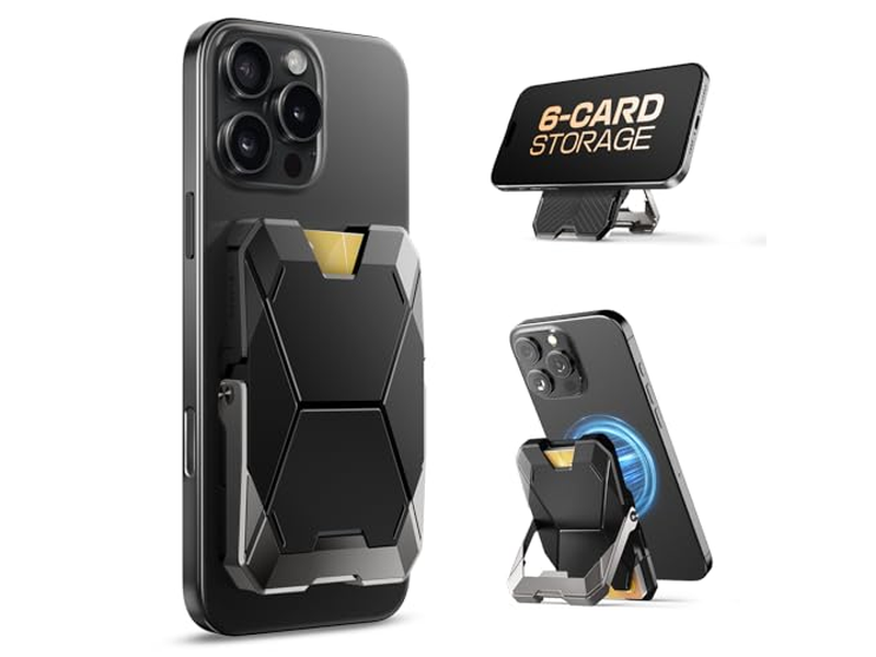 Magnetischer Geldbörsenständer für iPhone mit Rfid-Blockierung und Kartenhalter