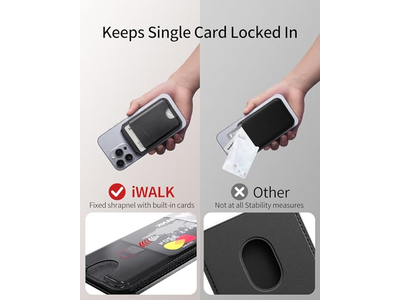 Magnetische Geldbörse mit Rfid Blockierung 5 Kartenhalter und Verstellbarem Ständer