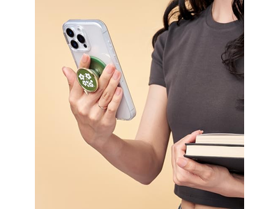 Telefongriff mit Kickstand Magnetische Ständer Swapable Top Grüne Blume