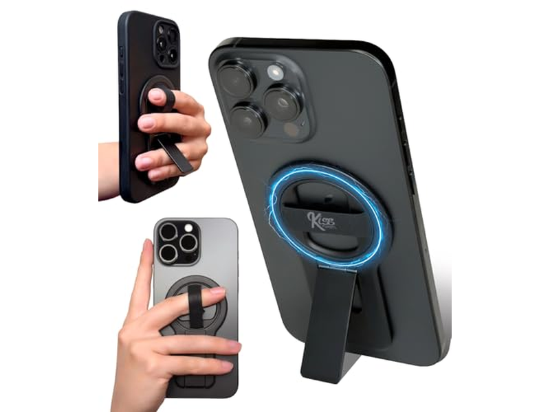 Telefongriff mit Schlaufe und Kickstand - Magnetisches 360-Grad-Spin-Stativ