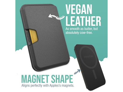 Veganes Leder Schlank Abnehmbare Magnetkartenhalterung für MagSafe-Handys