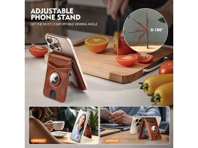 Brieftasche Ständer mit Airtag Halter Rfid Sperrkartenhalter 5 Karte Slo