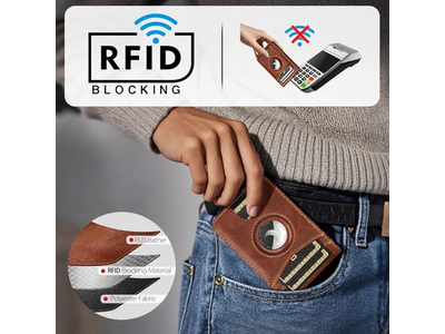 Brieftasche Ständer mit Airtag Halter Rfid Sperrkartenhalter 5 Karte Slo